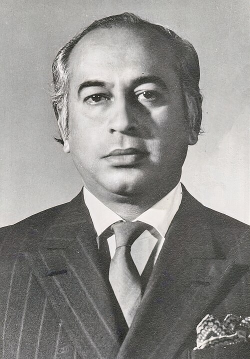 Portræt af Zulfikar Ali Bhutto